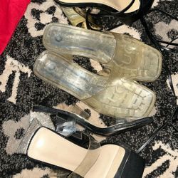 GUCCI RUBBER PLATFORM SANDALS 