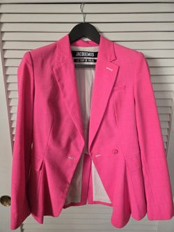 Jacquemus Le coup de soleil silk pink blazer Women's S