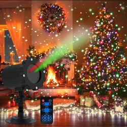 Christmas Laser R&G LED Projector Light Moving Outdoor Landscape Lamp W/ Remote