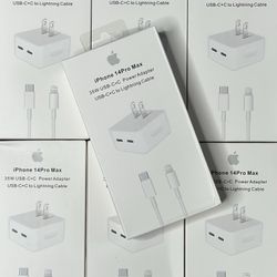 35w Dual USB-C Port Compact Power Adapter & Cable 