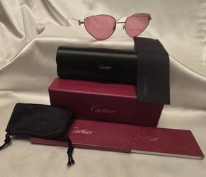 New Pink & Gold Cartier Cat Eye Glasses