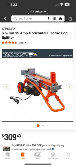 Yardmax Electric Log Splitter