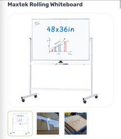 4ft bt 3ft rolling whiteboard with accessories