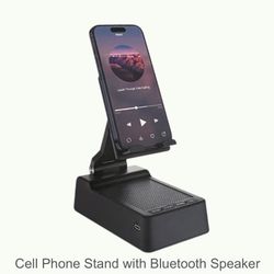 Cell Phone Stand with Bluetooth Speaker