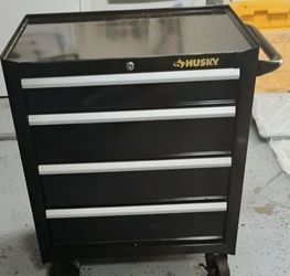 Husky 4-Drawer Rolling Tool Cabinet (Gloss Black
