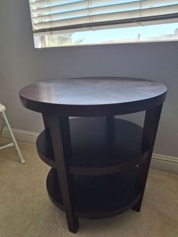 Solid wood heavy side or center table