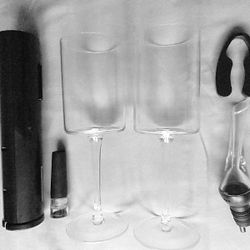 

Wine set--Combo of electric wine Bottle Extractor, Foil Knife, Preserver and Pourer.  One-Stop solution for wine  opening, pouring and preserving. T