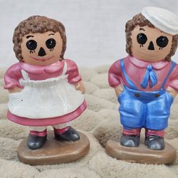 VTG RAGGEDY ANN & ANDY CERAMIC FIGURINES