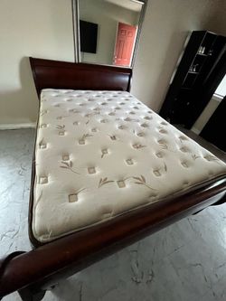 Queen bed with frame
