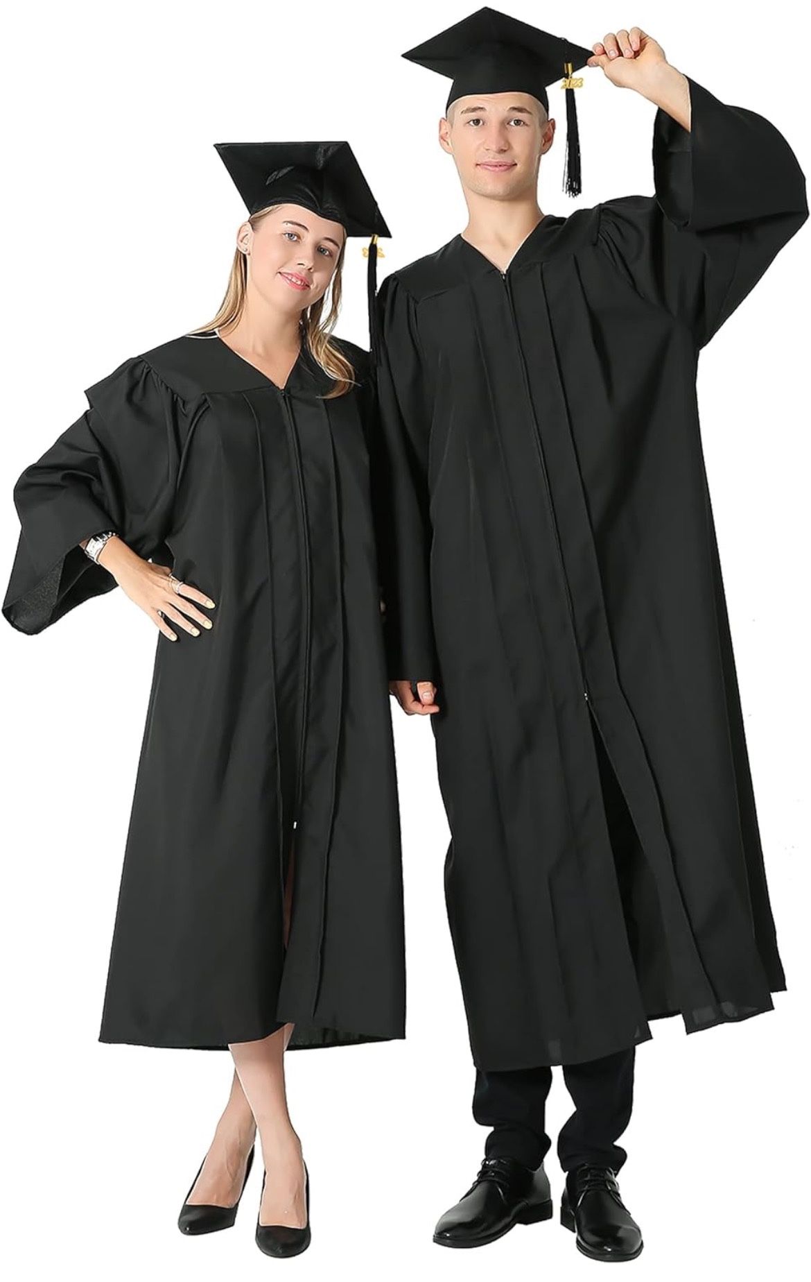 Matte Graduation Gown Cap Tassel Set 