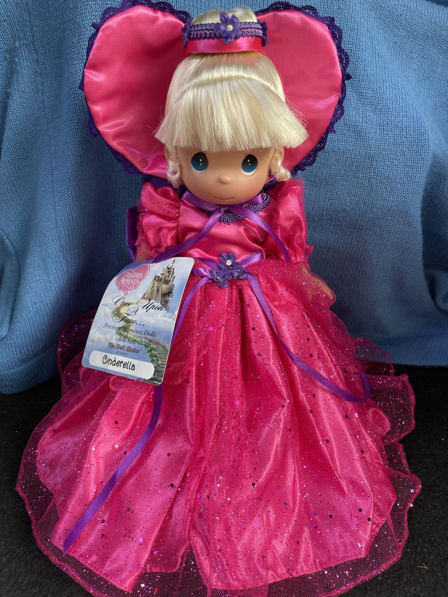Rare Once Upon A Time Precious Moments CINDERELLA “Queen Of Hearts” Doll HTF