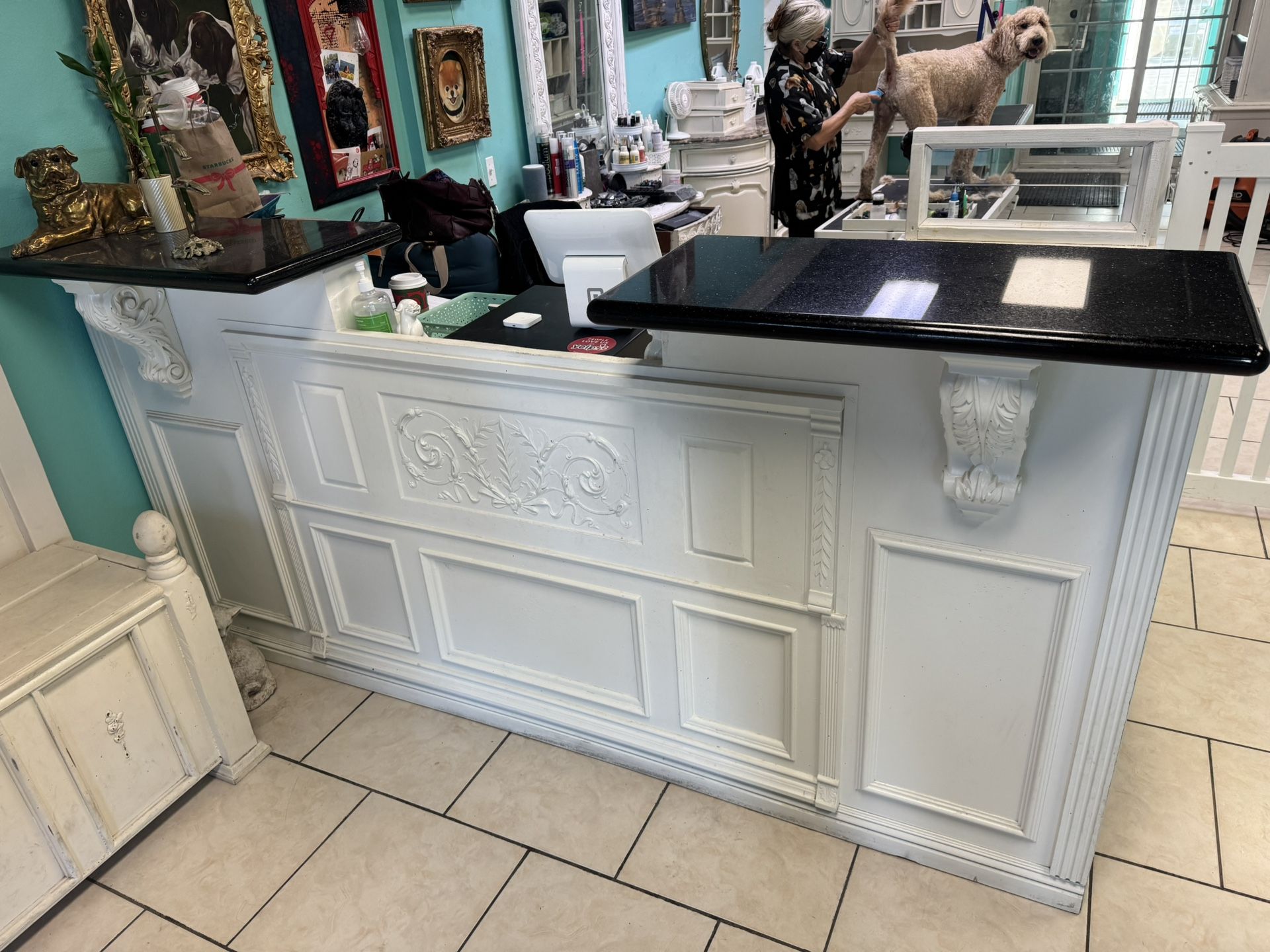 Elegant Front Desk/Counter + Side Counter