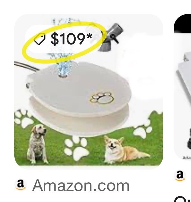 Outdoor Dog Water Fountain - Step-on Water Fountain & Outdoor Pet Toy for Dogs,Activated Sprinkler Interactive Paw Pedal Valve for Drinking Fresh Wate