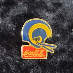 Vtg 1985 Los Angeles Rams Coca-Cola Lapel Pin NFL