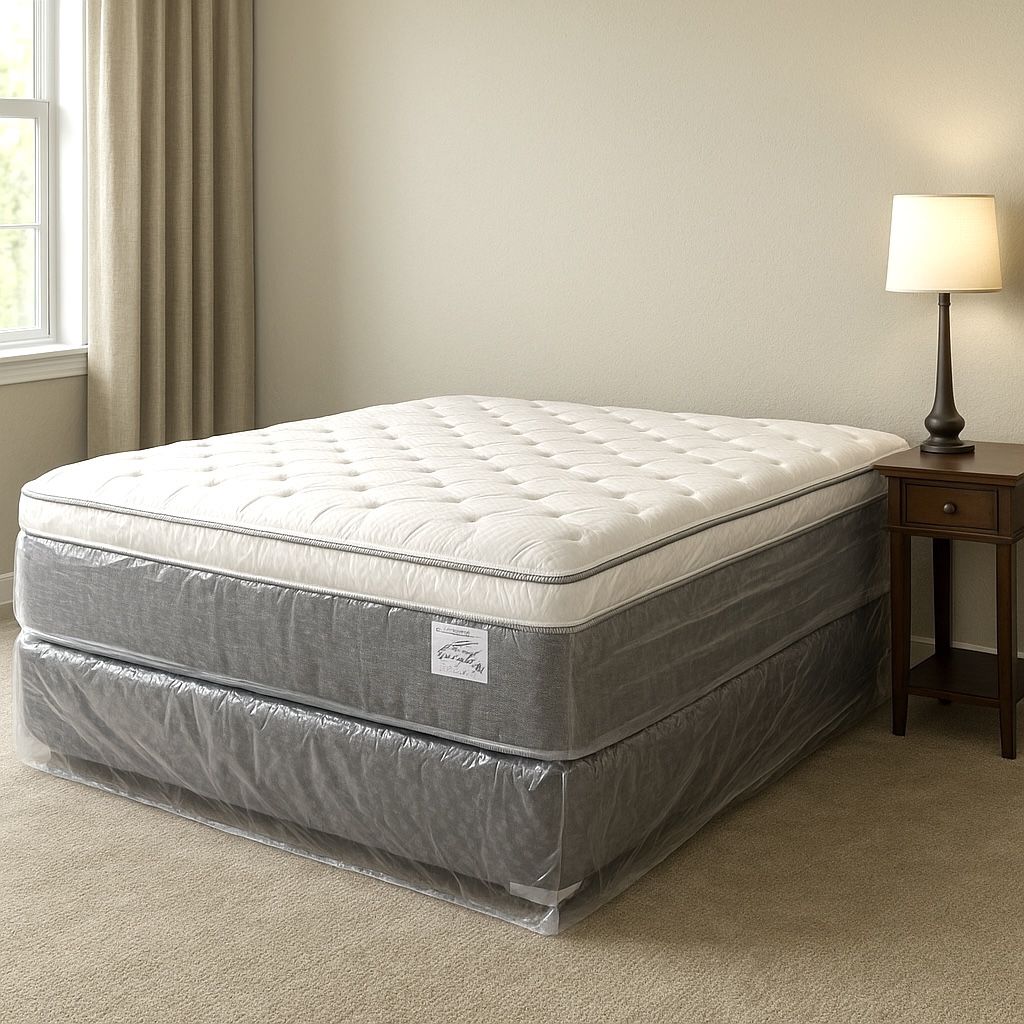 Queen Size Mattress Pillow Top 14” Inches  Excellent Comfort Also Available: Twin, Full, And King New From Factory With Its Plastic Same Day Delivery 
