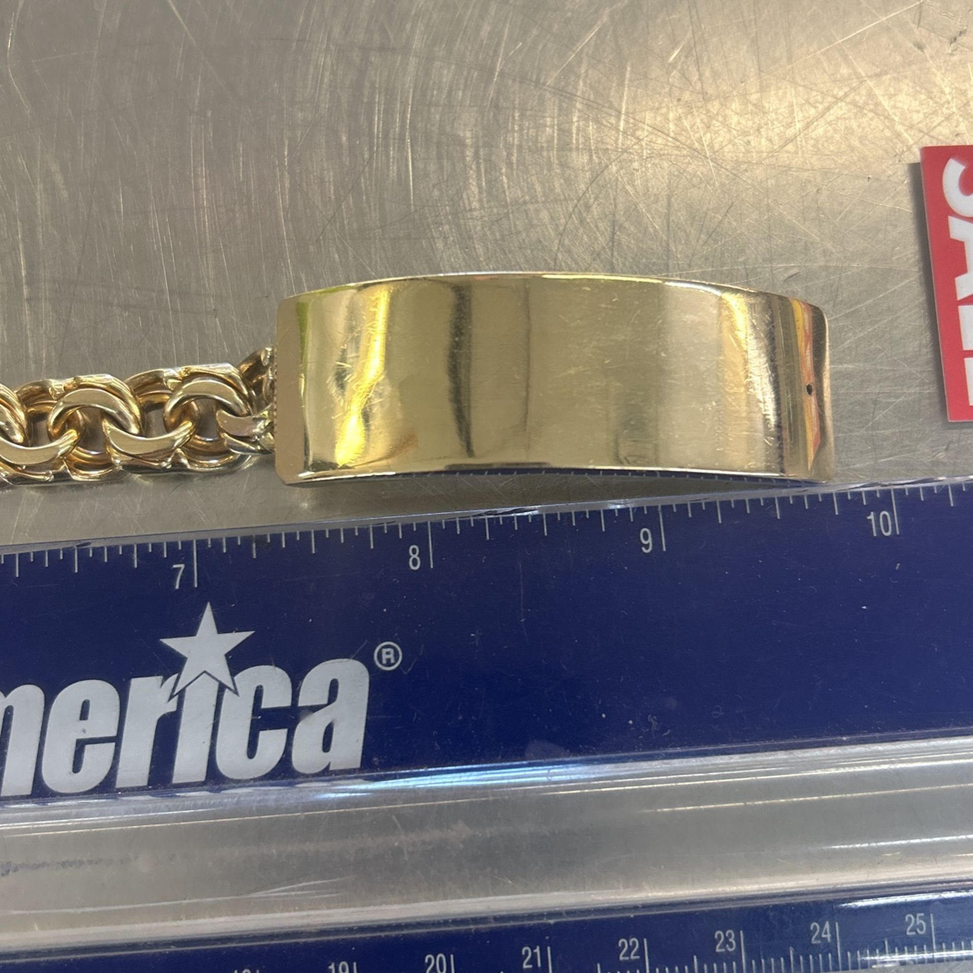 Fcp2344 10k Gold Chino Link Bracelet 69.1 Grams