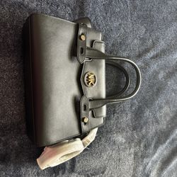 Michael Kors Black Satchel with Gold Accents