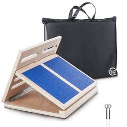 Professional Slant Board for Calf Stretching - Adjustable Wooden Incline Board - Increase Flexibility, Mobility, Pain Relief - Anti-Slip Design