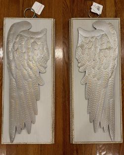 Large Sparkling Angel Wings Art 3 D Decor