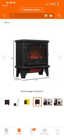 Electric Stove Fireplace Heater