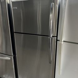 Frigidaire Stainless Steel Top Freezer Refrigerator Apartment Size 