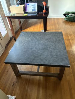 Concrete Coffee Table Wooden Legs