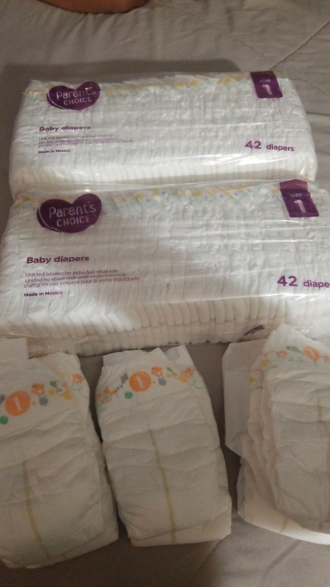 92 size 1 parent choice diapers