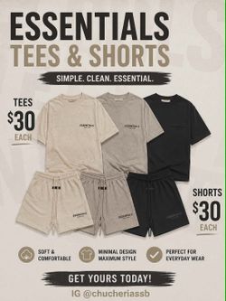 ESSENTIALS Tees & Shorts  🔥