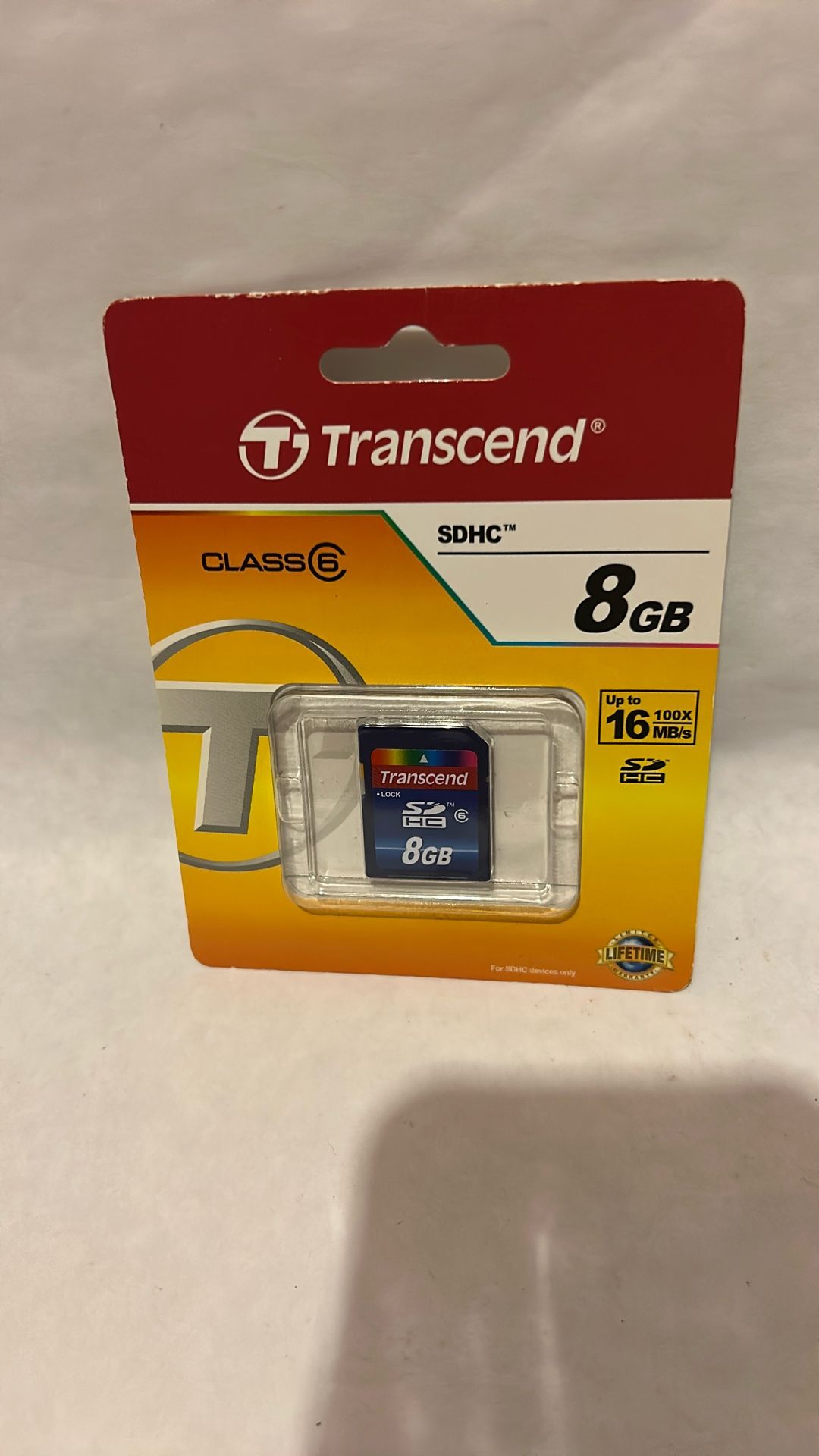 Blue Transcend 8GB Class 10 SDHC Flash Memory Card