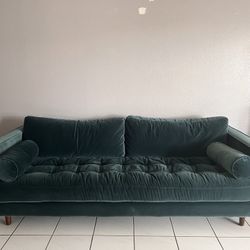 Moving Sale - Mid Century Modern Suede Couch