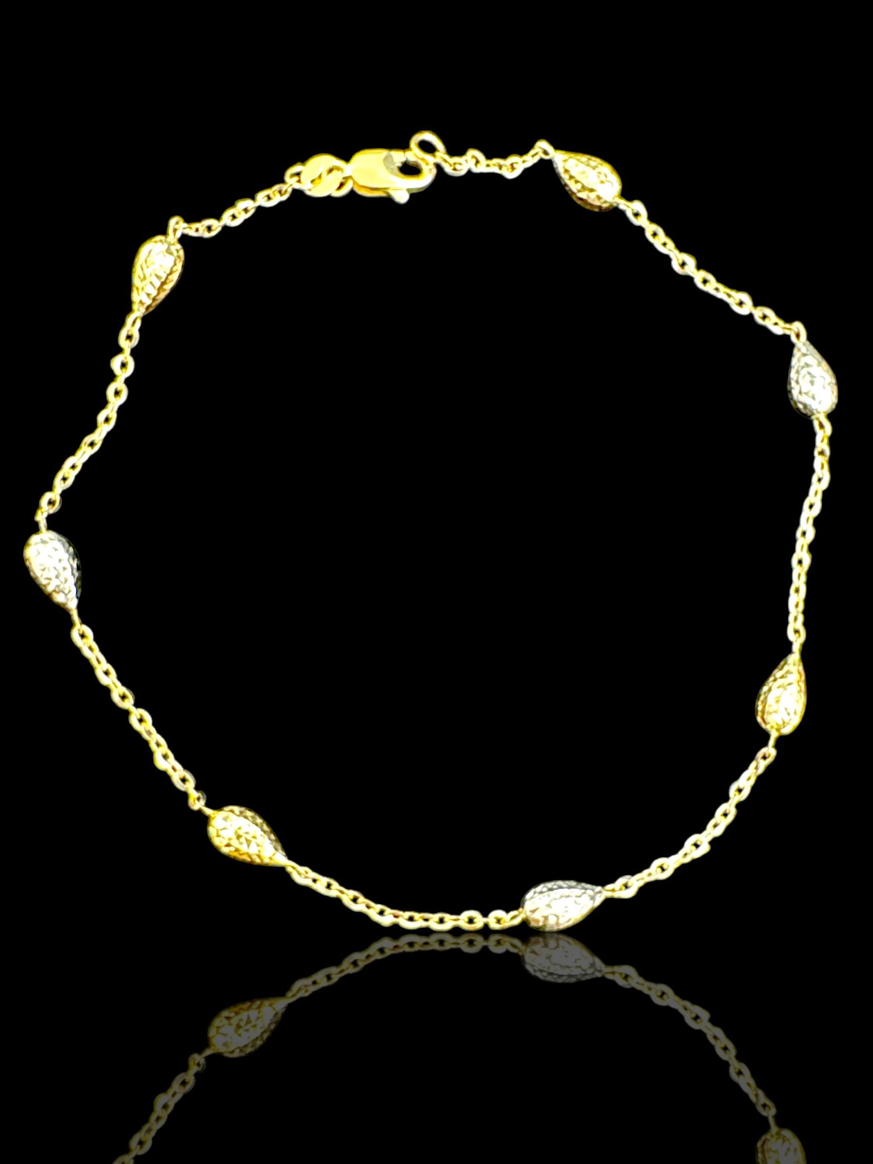 ESCLAVA PARA PIE, ORO 14K
