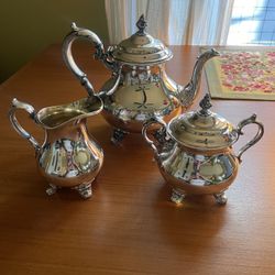 Gorham 3pc Sliver Plated “Duchess” Style Tea Set