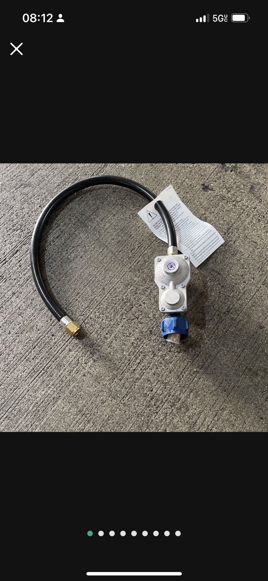 3 Feet Low Pressure Propane Regulator and Hose Replacement - Type 1 To 3/8 Female Connector