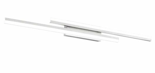 2396: New Bathroom Vanity Light Dimmable 3 Colors Changeable 48in Modern Brushed Nickel LED Bathroom Light Fixtures Over Mirror Bath Wall Lighting