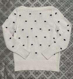 LOFT Polka Dot Bobble Boatneck Sweater Size M