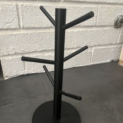 Black Wood Mug Tree