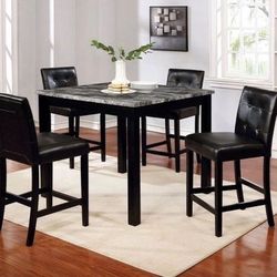 Brand New Gray/Black 5 Piece Dining Set