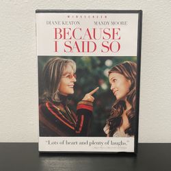Because I Said So DVD Movie Diane Keaton Mandy Moore Widescreen Romance 2007