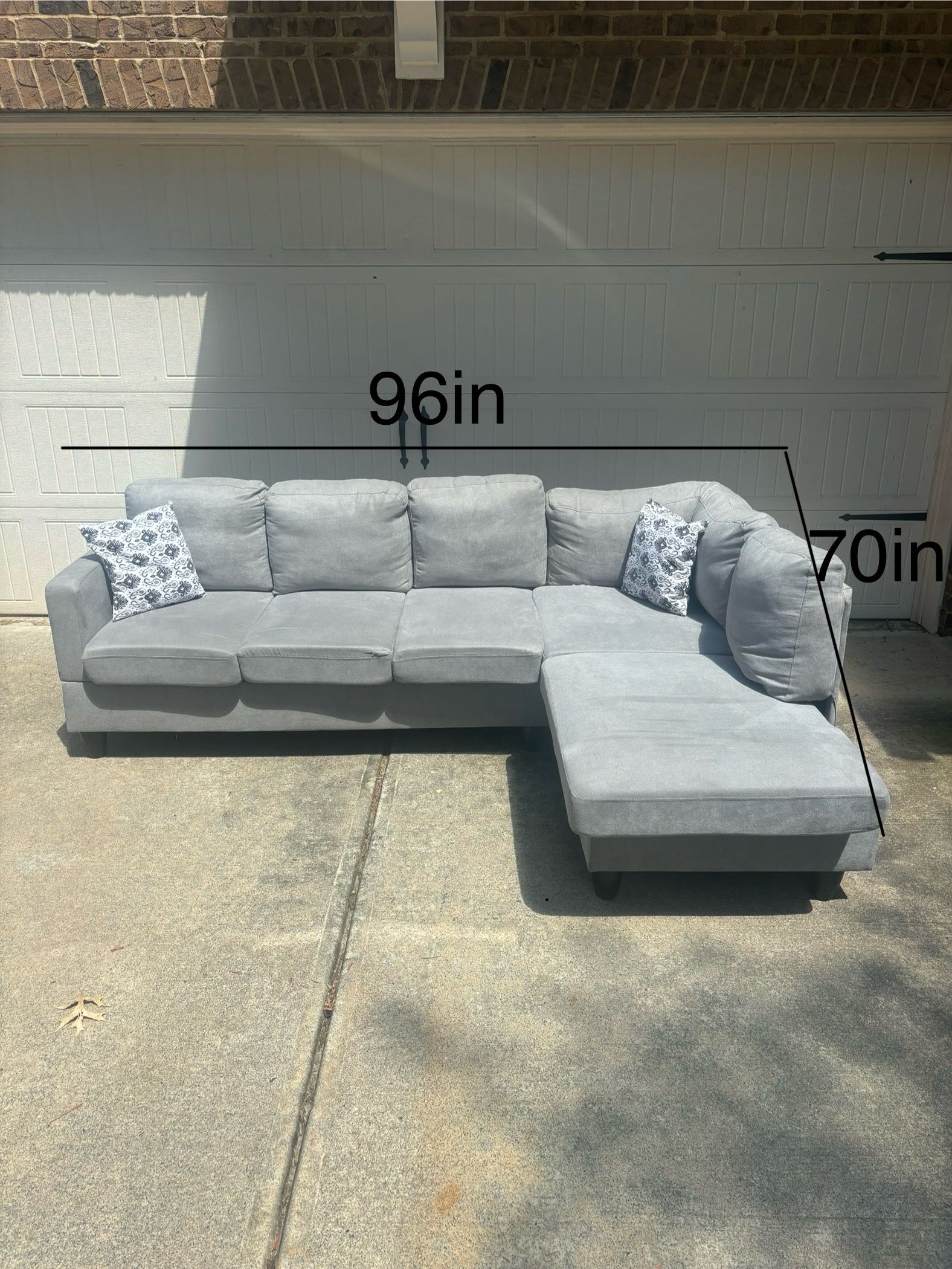 Gray Sectional Couch (Free Delivery)