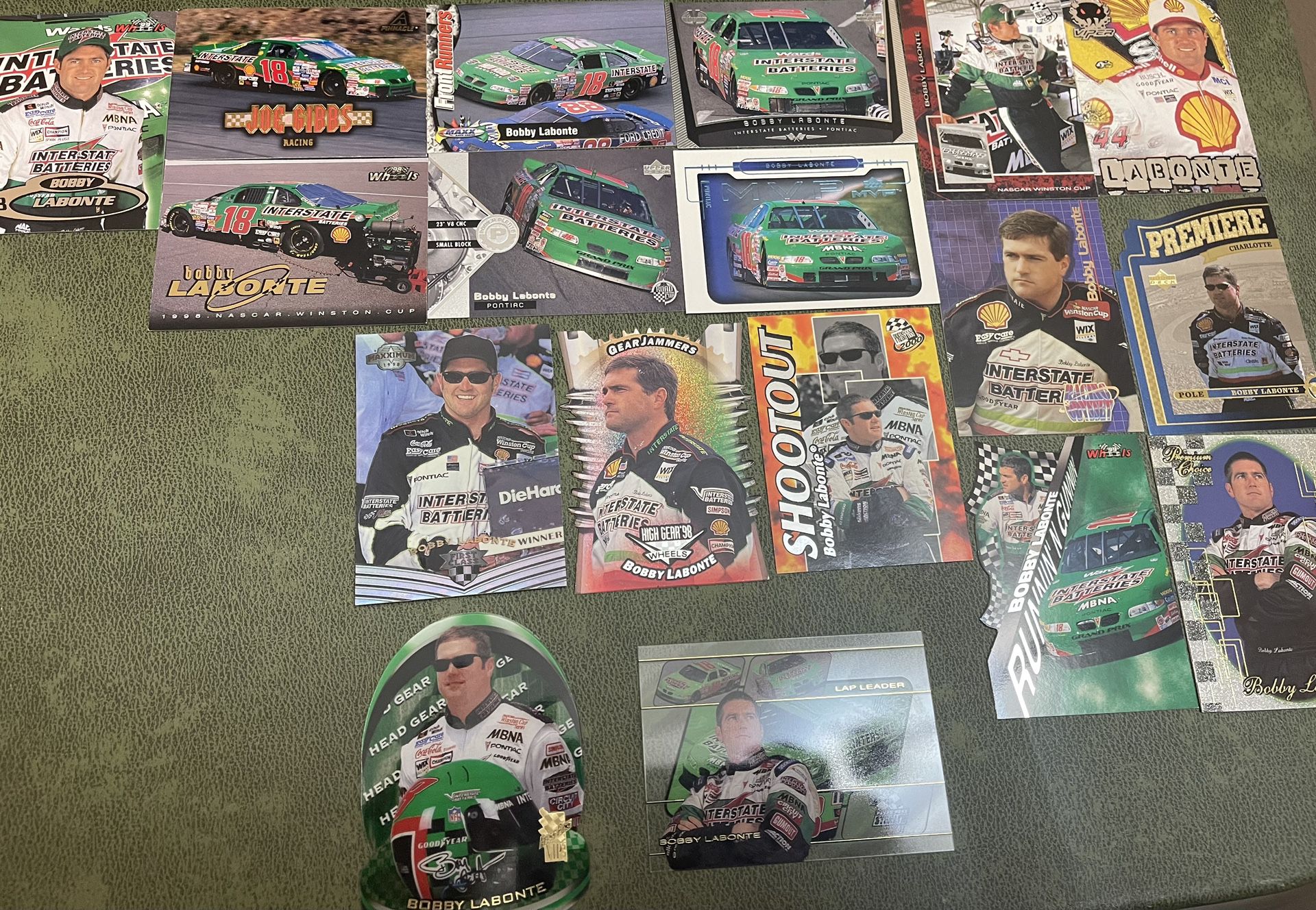 Awesome lot of 18 bobby labonte NASCAR cards