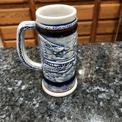 Vintage Avon 1982 Collectible Small Beer Stein Air Planes Limited Edition.  Preowned Good Condition 