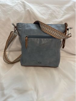The Sak leather embossed bag with custom strap