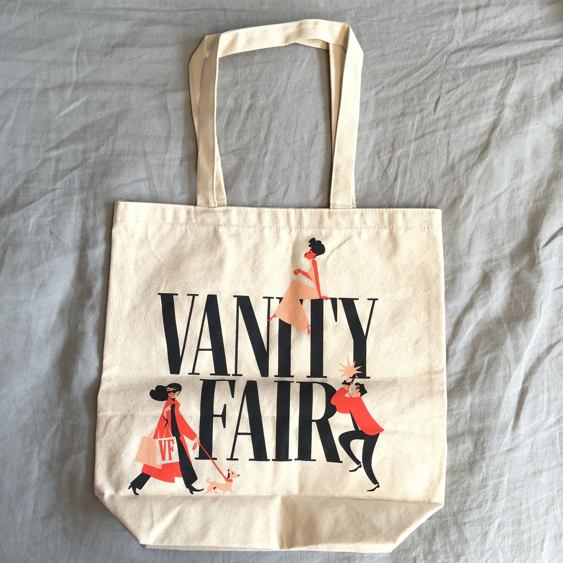 NEW*ππ»VANITY FAIR Canvas Book Tote Bag (Silver Lake)