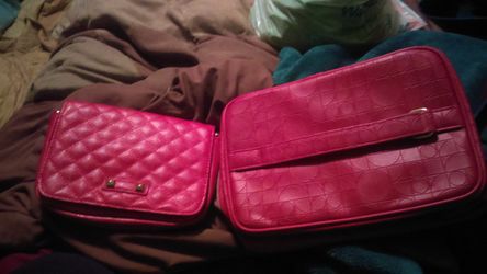 Red makeup bag and purse new!!!