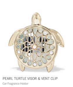 Beautiful! BATH & BODY WORKS 💕🐢✨PEARL TURTLE✨🐢💕Visor & Vent Clip Car Fragrance holder