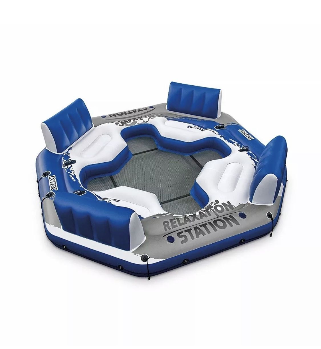 π₯ BRAND NEW RELAXATION ISLAND INFLATABLE RAFT 4 PERSON WATER LOUNGE