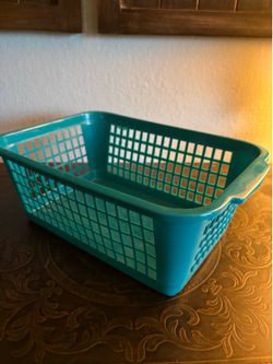 plastic storage basket