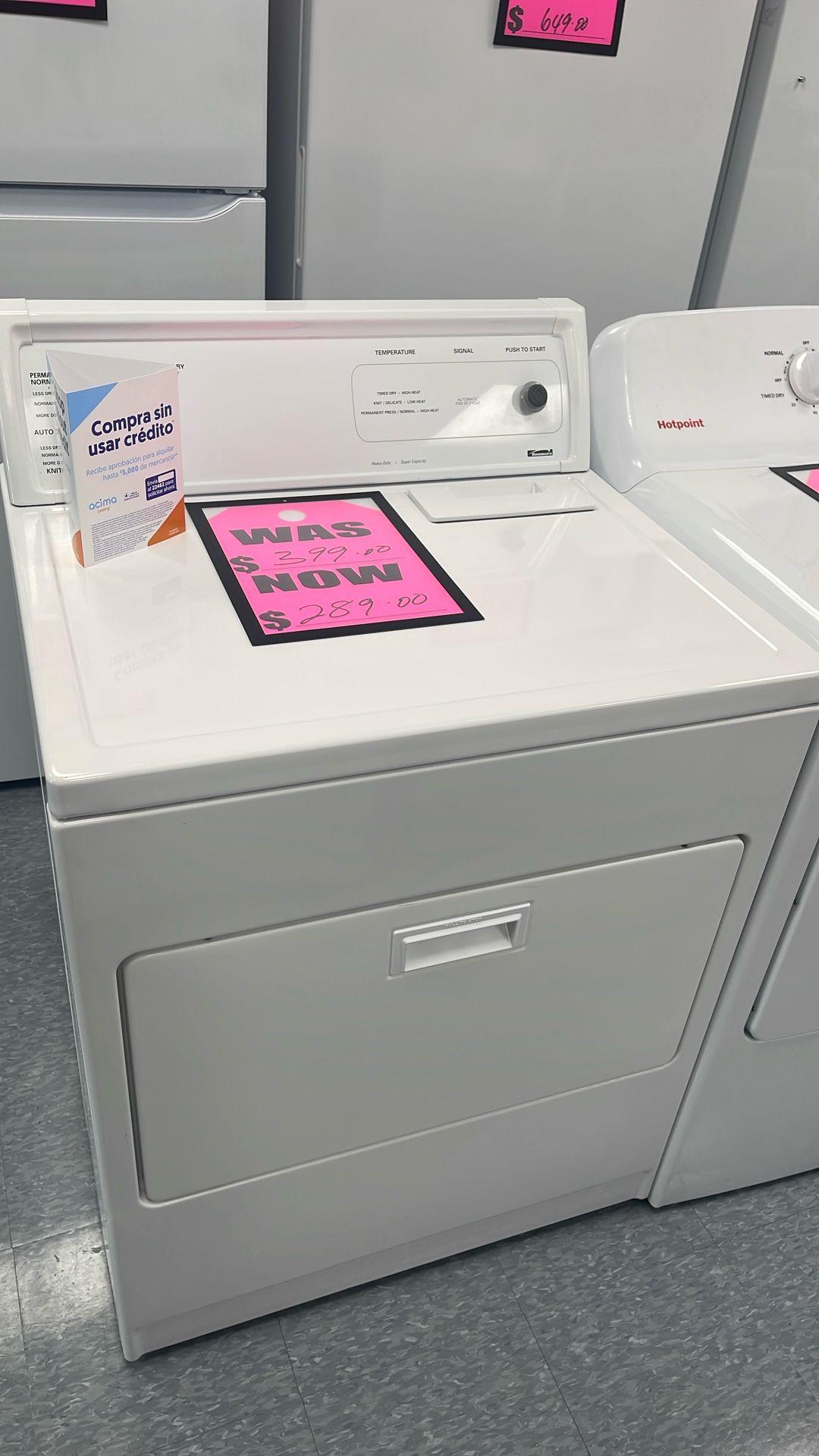 Used Kenmore Dryer. 1 Year Warranty