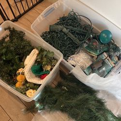 Xmas Christmas Lights And Garland