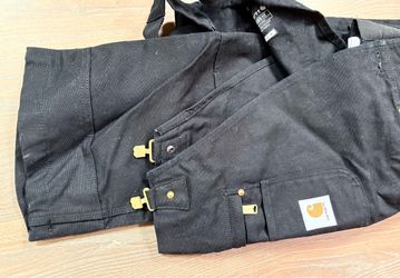 Carhartt Black Canvas Work Overalls like new $60